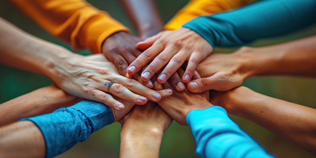 A magnified visual depicting a diverse collective of professionals engaged in collaborative endeavours within an inclusive work environment, reflecting a steadfast dedication to equal opportunities.